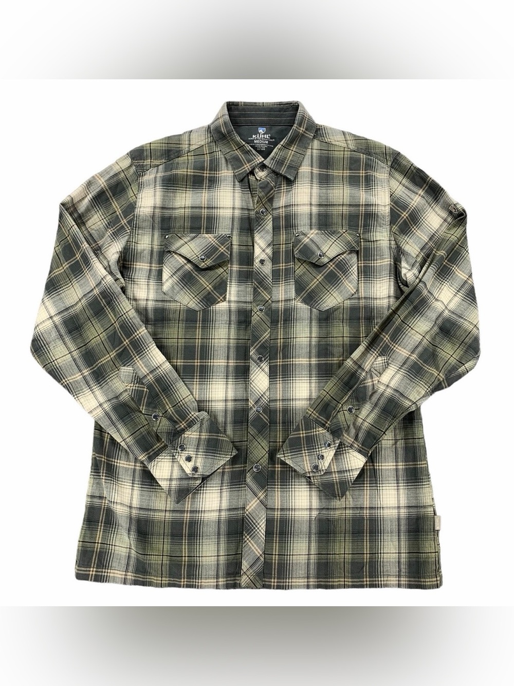 KÜHL Lowdown Pearl Snap Plaid Flannel Shirt men’s size XXL